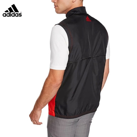 Adidas Essentials Club Wind Vest Red/Black CY9293 Men's Size M - Picture 3 of 11
